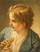 Benedetto Luti Boy with the flute by tuscan painter Benedetto Luti painting